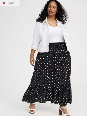 NWOT Torrid Polka Dot Maxi Skirt